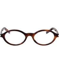Saint Laurent - Jeanne Oval-frame Acetate Glasses - Lyst
