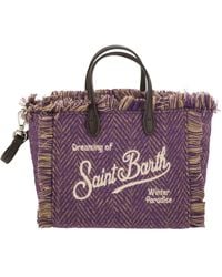 Mc2 Saint Barth - Mini Vanity Bag With Bangs And Embroidered Logo - Lyst