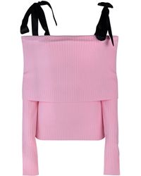 ROTATE BIRGER CHRISTENSEN - Rotar Maglia Rosa Con Fiocchi en contrasto - Lyst