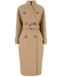 Sportmax - Beige Wool Blend Adatti Coat - Lyst