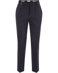 Peserico - Light Cotton Satin Cigarette Trousers - Lyst