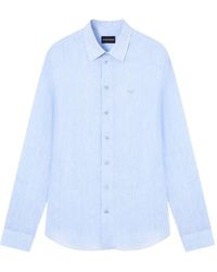 Emporio Armani - Overhemd Met Logo - Lyst