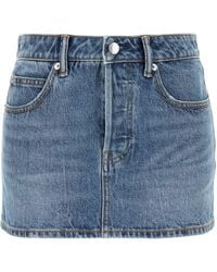 Alexander Wang - Denim Mini Skirt - Lyst