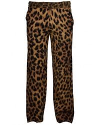Palm Angels - Animal Print Wool Blend Joggers - Lyst