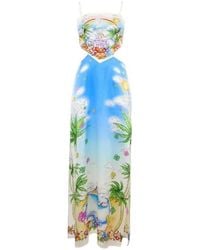 CASABLANCA - Printed Maxi Dress - Lyst