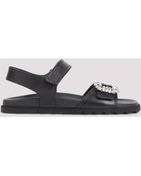 Roger Vivier - Slidy Viv Strass Sandals - Lyst