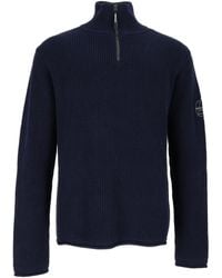 Murphy & Nye - Nights Fender Ribbed Half-Zip Sweater - Lyst