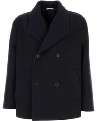 Valentino Garavani - Midnight Wool Coat - Lyst