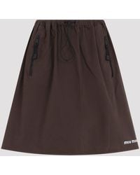 Miu Miu - Cotton Skirt - Lyst