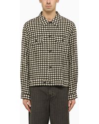 Our Legacy - Cotton Blend Checked Shirt Jacket - Lyst