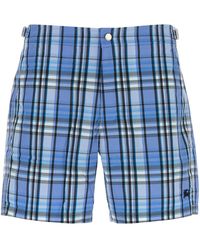 Burberry - Embroidered Polyester Blend Swimming Shorts - Lyst