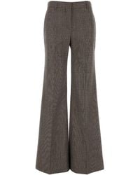 Stella McCartney - Stella Mc Cartney Embroidered Wool Palazzo Pant - Lyst