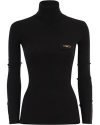 Elisabetta Franchi - Geribbeld Gebreide Met Zak - Lyst