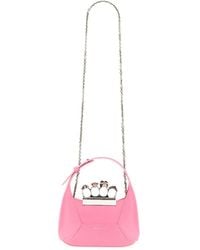 McQueen - The Jewelled Hobo Mini Leather Shoulder Bag - Lyst