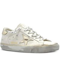 Golden Goose - Distressed Leather Sneakers - Lyst