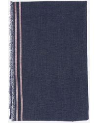 Faliero Sarti - Cashmere And Silk Blend Denim Scarf - Lyst