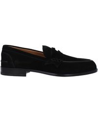 Louboutin - Mocassini Penny Uomo Camoscio Nero - Lyst