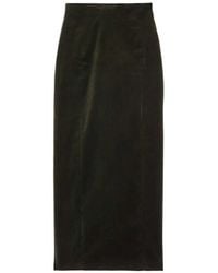 Jil Sander - High-Waisted Velvet Maxi Skirt - Lyst