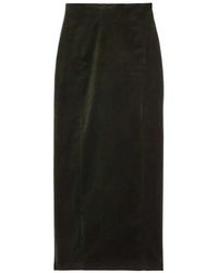 Jil Sander - Hoog Getailleerde Fluwelen Maxirok - Lyst