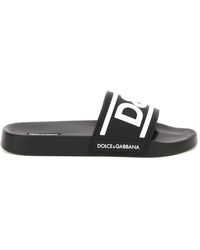 Dolce & Gabbana - Logo Rubber Slides - Lyst
