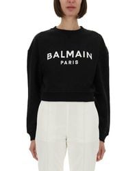 Balmain - Printed Paris Sweatshirt - Lyst