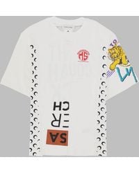 Marine Serre - T Shirt "Upcycled" Con Stampa - Lyst