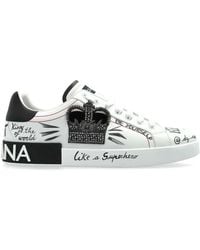 Dolce & Gabbana - Sneakers With Logo Appliqué - Lyst