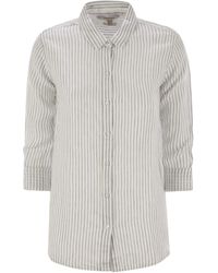 Barbour - Marine Leinen gestreiftes Hemd - Lyst