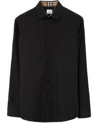 Burberry - Katoenen Shirt Met Stretch - Lyst