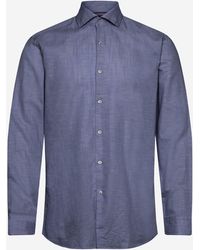 BOSS - Cotton And Linen Shirt - Lyst