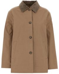 Calvin Klein - Cotton Short Mac Coat - Lyst