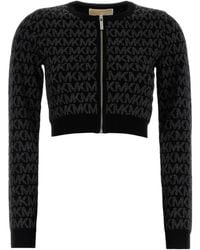 MICHAEL Michael Kors - Embroidered Viscose Blend Sweatshirt - Lyst
