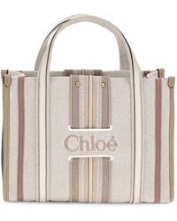 Chloé - Small Woody Loop Canvas Tote Bag - Lyst