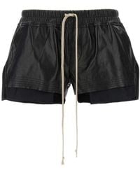Rick Owens - Leather Shorts - Lyst