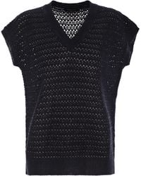 Fabiana Filippi - Cotton Crochet Jumper With Sequins - Lyst