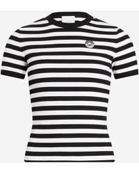 Patou - Cotton T Shirt With Striped Pattern - Lyst