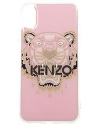 KENZO - Holder iPhone iPhone X Women Silicone Pink / Pastel Pink - Lyst