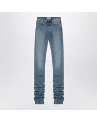 The Attico - Extra Long Leg Jeans With Ruffled Hem - Lyst