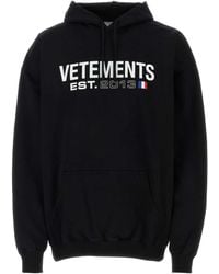 Vetements - Logo Cotton Hoodie - Lyst