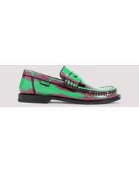 Loewe - Campo Brushed Loafers - Lyst