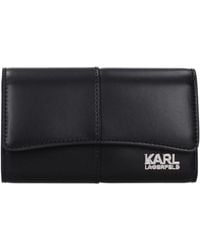 KARL LAGERFELD - Kore Damess Portemonnee Polyurethaan Zwart - Lyst