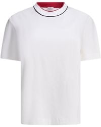 Brunello Cucinelli - T-Shirts Bianco-Donna - Lyst