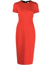 Victoria Beckham - Strukturiertes Midikleid - Lyst