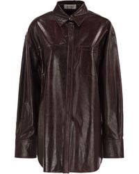 Sportmax - Borel Oversized Nappa Leather Shirt - Lyst