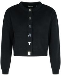 ROTATE BIRGER CHRISTENSEN - Roteer Zwart Katoenen Blend Vest - Lyst