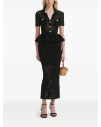 Self-Portrait - Bow Crochet Midi Dress - Lyst