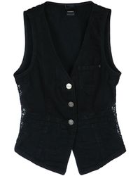 Pinko - Gardener Gilet Blk Blk Denim - Lyst