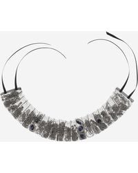 ALAINPAUL - Mesh Necklace With Applied Rhinestones - Lyst