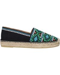 Prada - Espadrillas Donna Tessuto Nero/Mango - Lyst