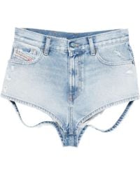 DIESEL - Denim Cotton Shorts - Lyst